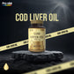 Óleo de fígado de bacalhau 1000mg Pro-vital em cápsulas, suplemento rico em Vitaminas A e D para suporte imunológico e saúde óssea.