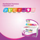 Embalagem de Pro-vital Fertilidade Feminina exibindo os ícones coloridos dos pilares de saúde, incluindo suporte nutricional, metabolismo e fórmula completa.