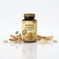 Pote de Ginseng Coreano Pro-vital 500mg com 60 cápsulas, raízes naturais e pó de extrato, suplemento para vitalidade e foco em Angola.