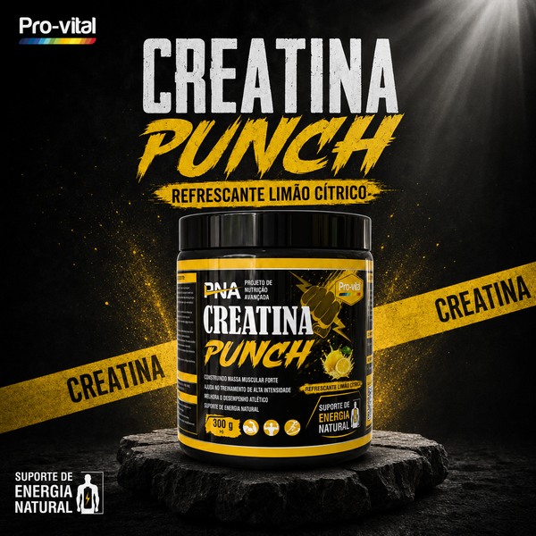 Pro-Vital PNA Creatine Punch 300 g Citrus Lemon creatine supplement jar