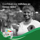 Mulher sénior sorridente com tapete de yoga. Imagem de campanha 'Confiável por milhões' promovendo o suplemento Pro-Vital Select 50+ Comp Cx/30.