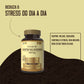 Suplemento de Ashwagandha 600mg para controlo do stress diário, promovendo um estilo de vida mais calmo e equilibrado.