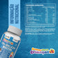 Tabela nutricional do Tri-Beleza Biotin detalhando 30mcg de Biotina, 1mg de Zinco e 300mcg de Vitamina A por porção.