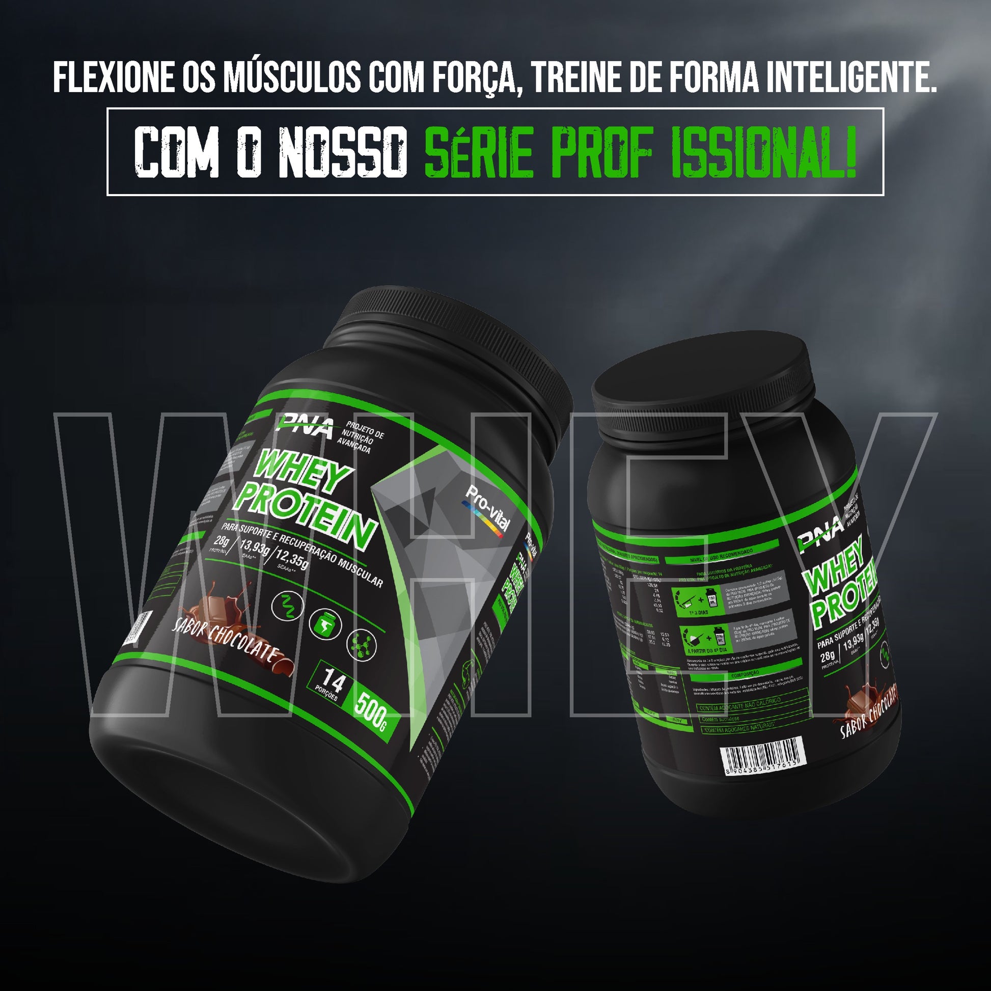 Frasco de Whey Protein Pro-Vital Série Profissional para atletas que buscam força e evolução física através de nutrição avançada.